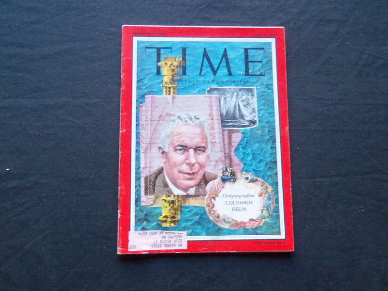 1959 JULY 6 TIME MAGAZINE - COLUMBUS ISELIN II, OCEANOGRAPHER - T 1697