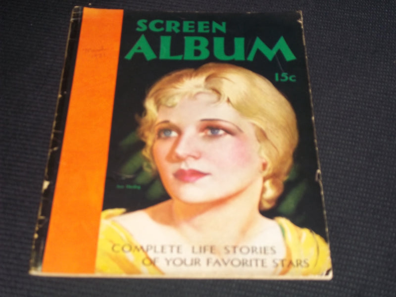 1931 MARCH SCREEN ALBUM MAGAZINE - ANN HARDING PREMIERE ISSUE - E 16504