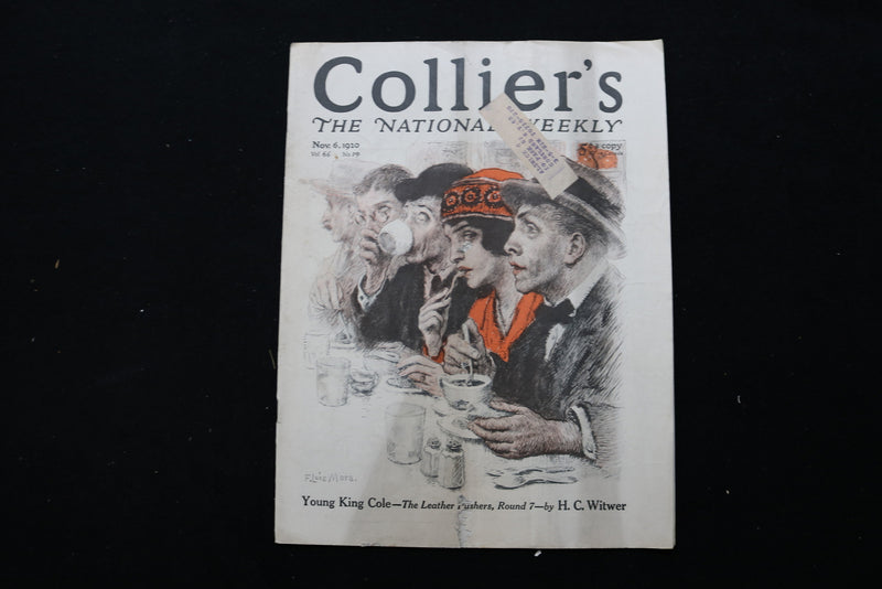1920 NOVEMBER 6 COLLIER'S MAGAZINE - PEOPLE EATING AT A TABLE COVER - E 11000