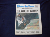 2001 SEPTEMBER 18 CHICAGO SUN-TIMES NEWSPAPER -BIN LADEN, DEAD OR ALIVE- NP 5946