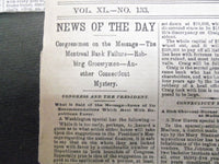 1881-1883 THE EVENING TELEGRAPH NEWSPAPER LOT OF 15 - NICE ADS - NP 1440