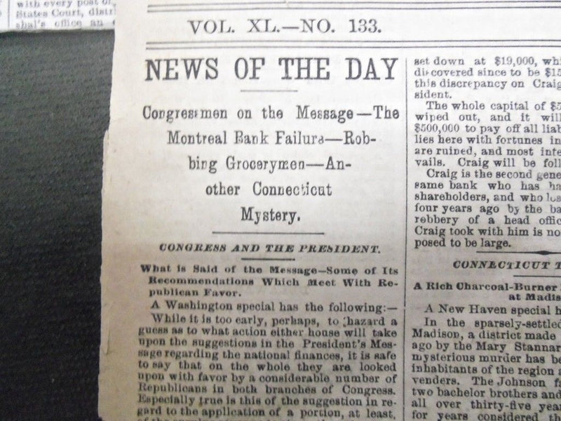 1881-1883 THE EVENING TELEGRAPH NEWSPAPER LOT OF 15 - NICE ADS - NP 1440