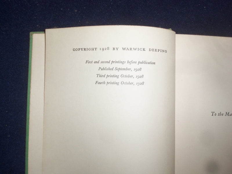 1928 OLD PYBUS HARDCOVER BOOK BY WARWICK DEEPING - KD 9047