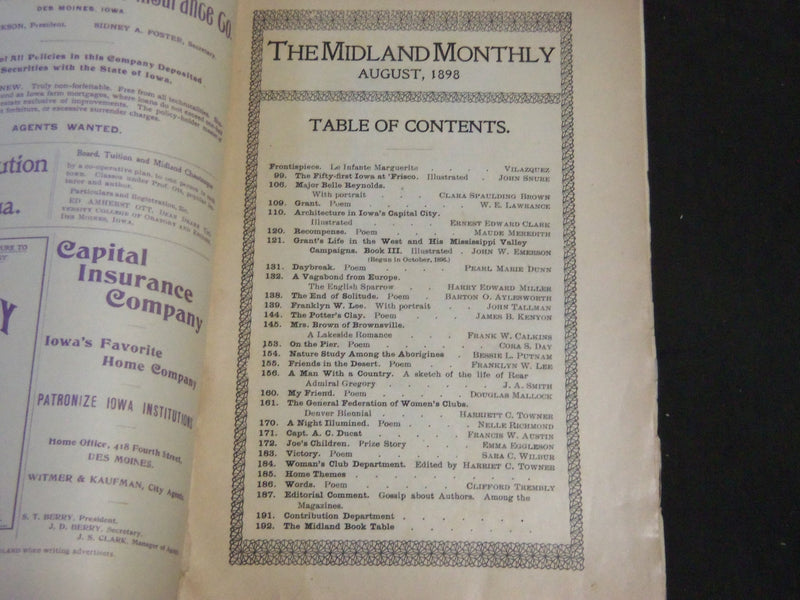 1898-1899 THE MIDLAND MONTHLY MAGAZINE LOT OF 11 ISSUES - NICE PHOTOS - WR 1283