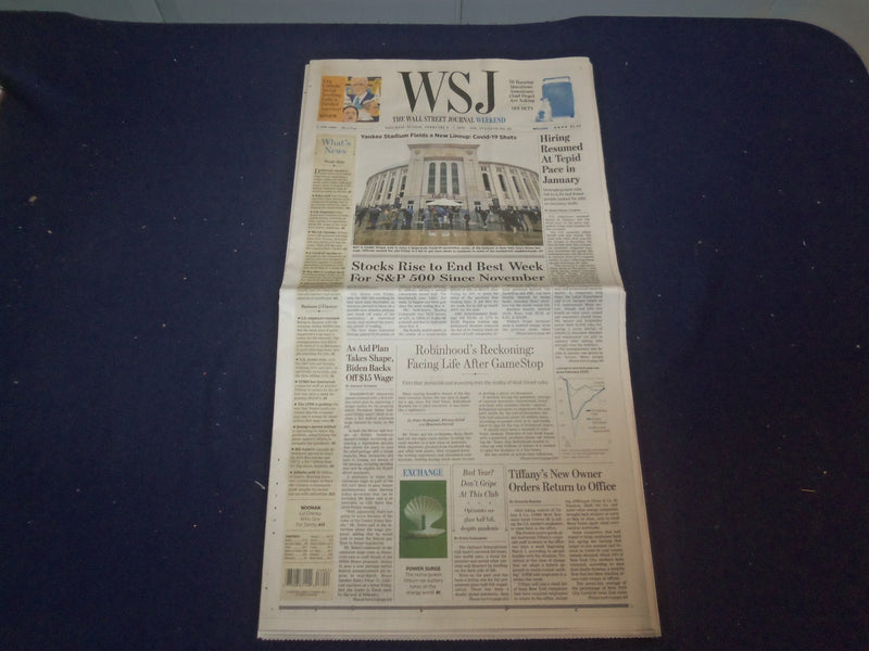 2021 FEBRUARY 6-7 THE WALL STREET JOURNAL - YANKEE STADIUM FOR VIRUS VACCINE