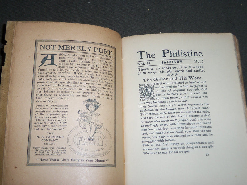 1907 THE PHILISTINE MAGAZINE LOT OF 11 ISSUES - BY ELBERT HUBBARD - WR 709C