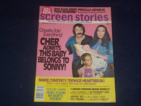1977 FEBRUARY SCREEN STORIES MAGAZINE - ELVIS PRESLEY- PHOTOS & STORIES- ST 6240