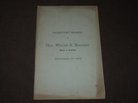 1896 DECEMBER 29 WILLIAM A. BANCROFT VALEDICTORY ADDRESS BOOK - J 3159