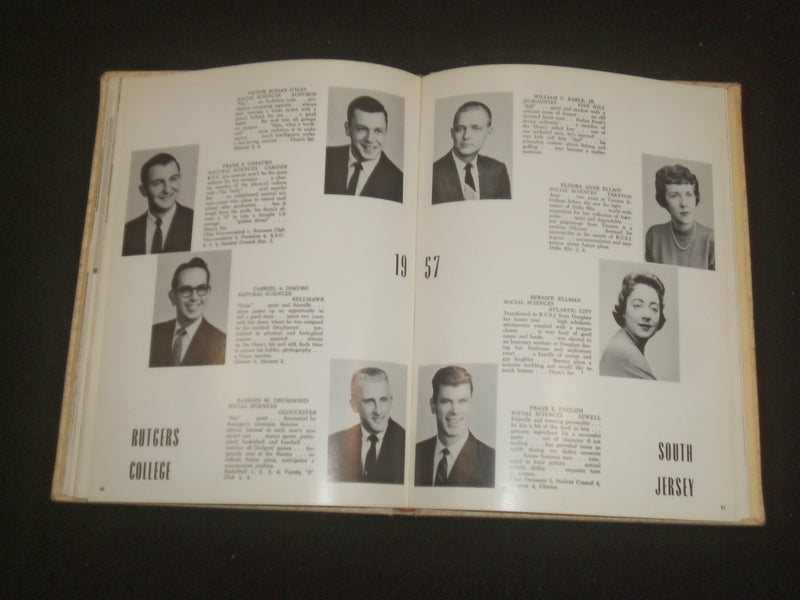 1957 RUTGERS COLLEGE OF SOUTH NEW JERSEY YEARBOOK - CAMDEN, NEW JERSEY - YB 2195