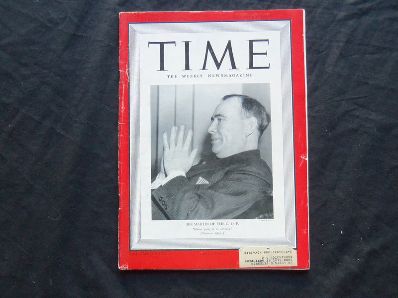 1940 SEPTEMBER 9 TIME MAGAZINE - JOE MARTIN - T 729