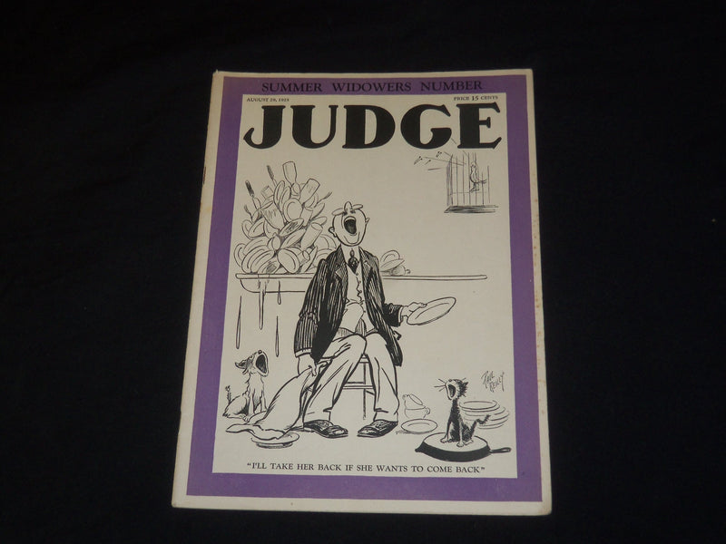 1925 AUGUST 29 JUDGE MAGAZINE - SUMMER WIDOWERS NUMBER - ST 5520