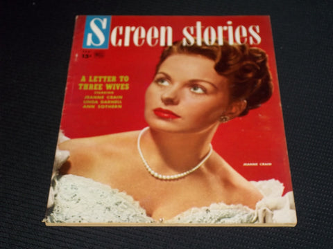 1949 FEBRUARY SCREEN STORIES MAGAZINE - JEANNE CRAIN FRONT COVER - E 14480