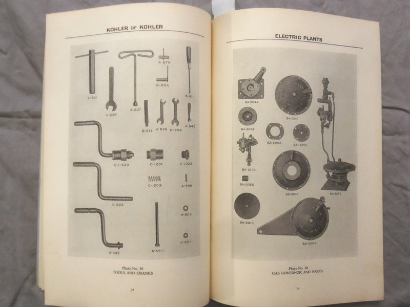 1926-1927 KOHLER OF KOHLER ELECTRIC PLANTS CATALOGS - LOT OF 3 - K 253