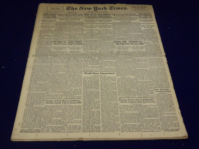 1946 JUNE 3 NEW YORK TIMES - ITALY WOMEN IN FIRST VOTE - NT 2703