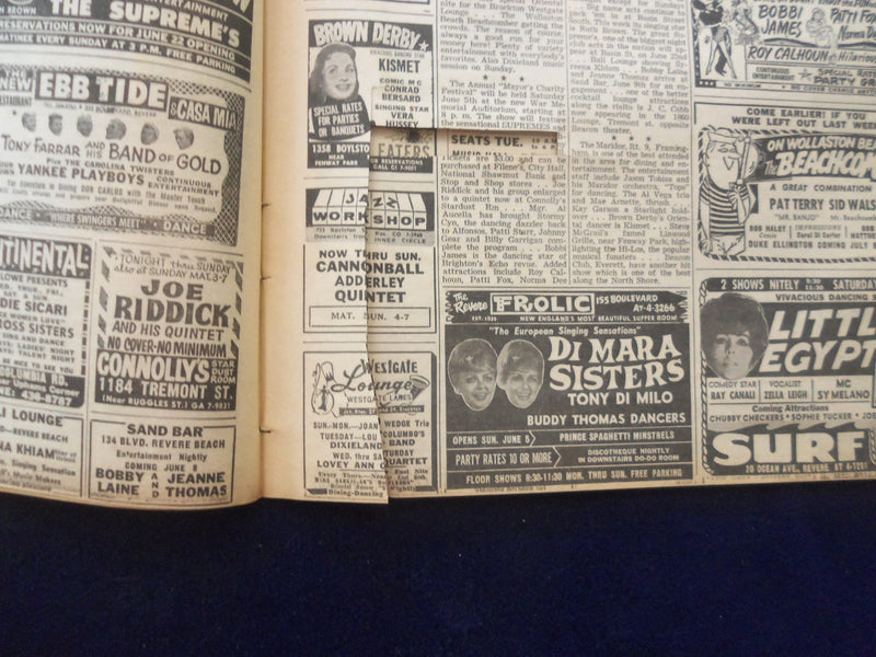 1965 MAY 31 BOSTON RECORD AMERICAN NEWSPAPER-NEW 'WRECKORD' ROAD DEATHS- NP 6300