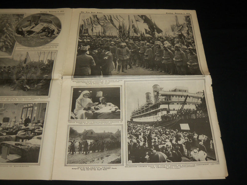 1915 JANUARY 3 NEW YORK TIMES PICTURE SECTION - ENGLAND BOMBED - NP 5470