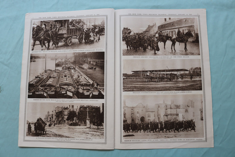 1915 JAN 14 NEW YORK TIMES MID-WEEK PICTORIAL WAR EXTRA- GERMAN BALLOON -NP 9124