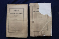 1847-1894 ANNALES DE LA SOCIETE LINNEENNE DE LYON BOUND VOLUMES-LOT OF 13-O 3495