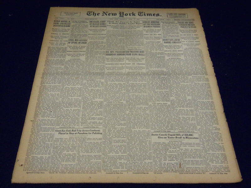 1936 APRIL 11 NEW YORK TIMES - CALLES EXILED BY MEXICO - NT 4044