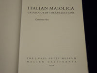 1988 ITALIAN MAIOLICA CATALOGUE OF THE COLLECTIONS BOOK J. PAUL GETTY - KD 3448