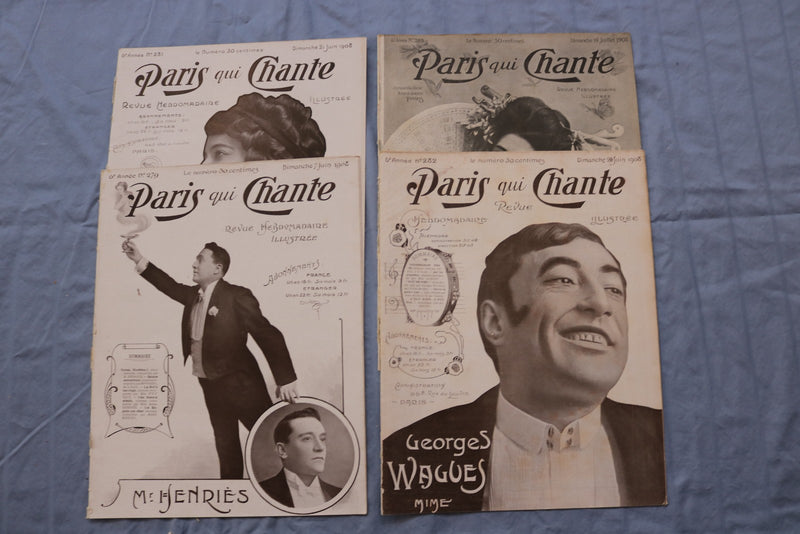 1906 PARIS QUI CHANTE REVUE ILLUSTRATEE MAGAZINE - FRENCH - LOT OF 32 - O 3847