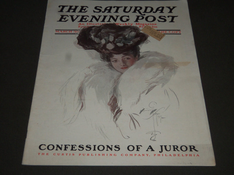 1907 MARCH 30 THE SATURDAY EVENING POST MAGAZINE - HARRISON FISHER - SP 1005