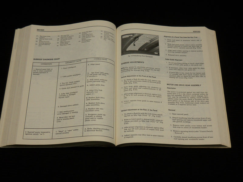 1975 FISHER BODY SERVICE SOFTCOVER CAR MANUAL - 12 SECTIONS - R 726H