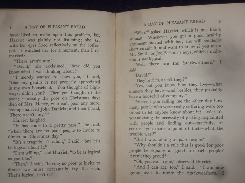 1926 A DAY OF PLEASANT BREAD HARDCOVER BOOK BY DAVID GRAYSON - KD 9071