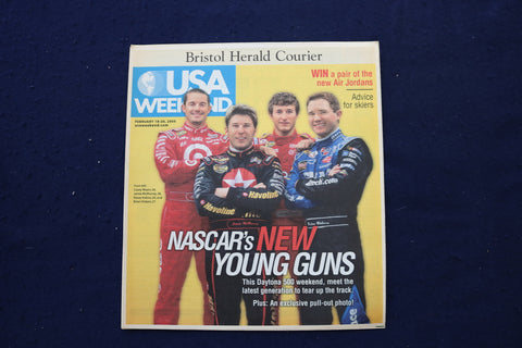2005 FEB 18-20 USA WEEKEND MAGAZINE - NASCAR'S NEW YOUNG GUNS COVER - E 18257
