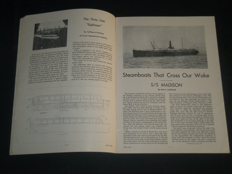 1946 JUNE & AUGUST THE TILLER BOATING MAGAZINE LOT OF 2 - BETTER BOATING- B 6573