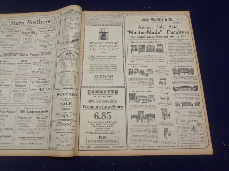 1920 JUNE 27 NEW YORK TIMES - WILSON, BRYAN AND TAMMANY FIGHT FOR LEAD - NT 9119