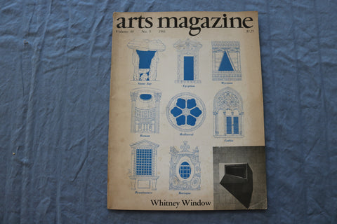 1966 SEPTEMBER/OCTOBER ARTS MAGAZINE - WHITNEY WINDOW - ST 5509T