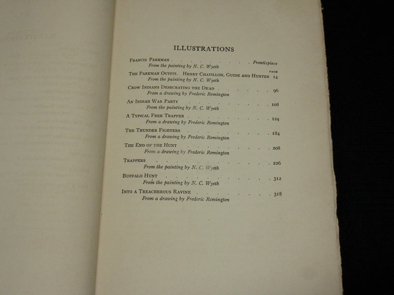 1925 THE OREGON TRAIL SKETCHES HARDCOVER BOOK - WYETH - REMINGTON - KD 7455
