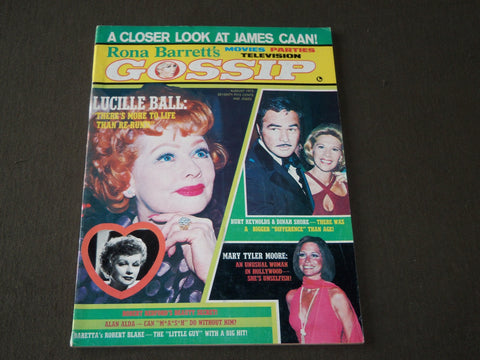 1975 AUGUST RONA BARRETT'S GOSSIP MAGAZINE - LUCILLE BALL COVER - CW 986