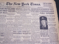 1952 MARCH 20 NEW YORK TIMES - EISENHOWER VOTE IN MINNESOTA HELD - NT 4597