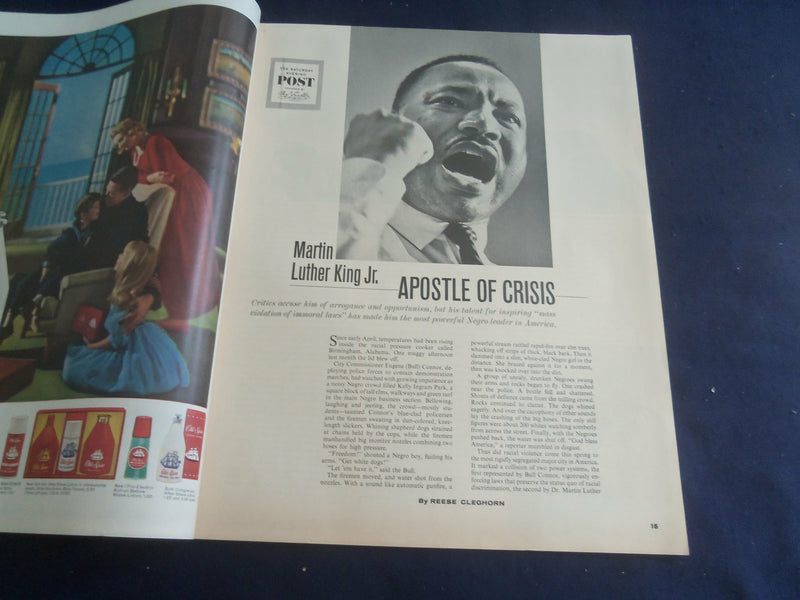 1963 JUNE 15 THE SATURDAY EVENING POST MAGAZINE - MARTIN LUTHER KING - SP 1219O