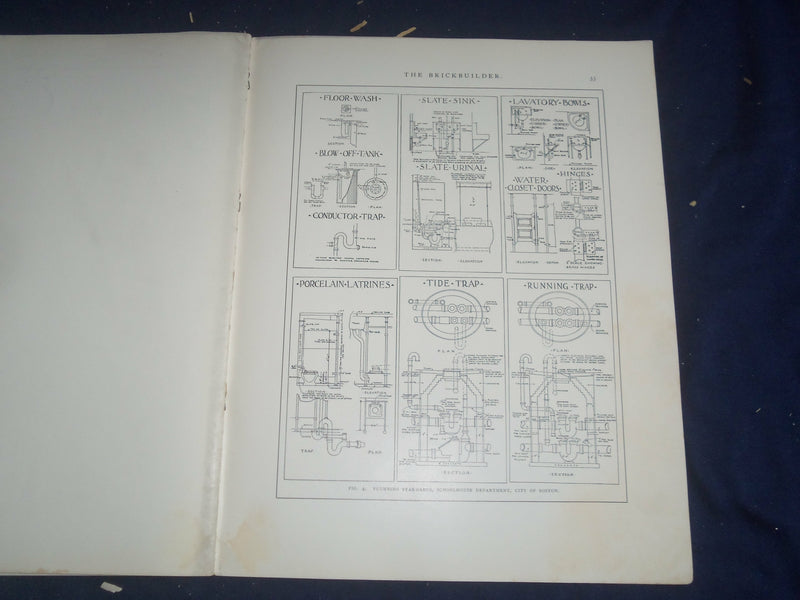 1906 FEBRUARY THE BRICKBUILDER MAGAZINE - AN ARCHITECTURAL MONTHLY - ST 528G