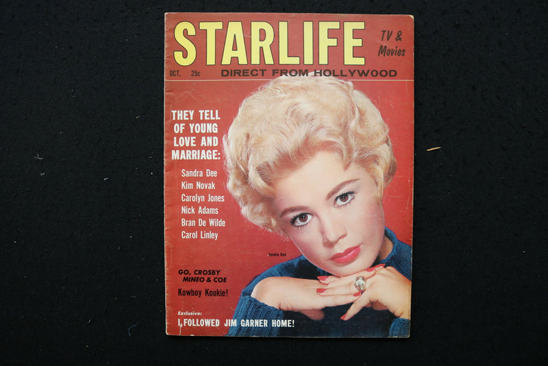 1959 OCTOBER STARLIFE MAGAZINE - SANDRA DEE COVER - E 24292