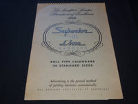 1958 SUPERIOR GIFT LINE HANGERS CALENDAR SALESMAN SAMPLE SHEETS BOOK - C 8