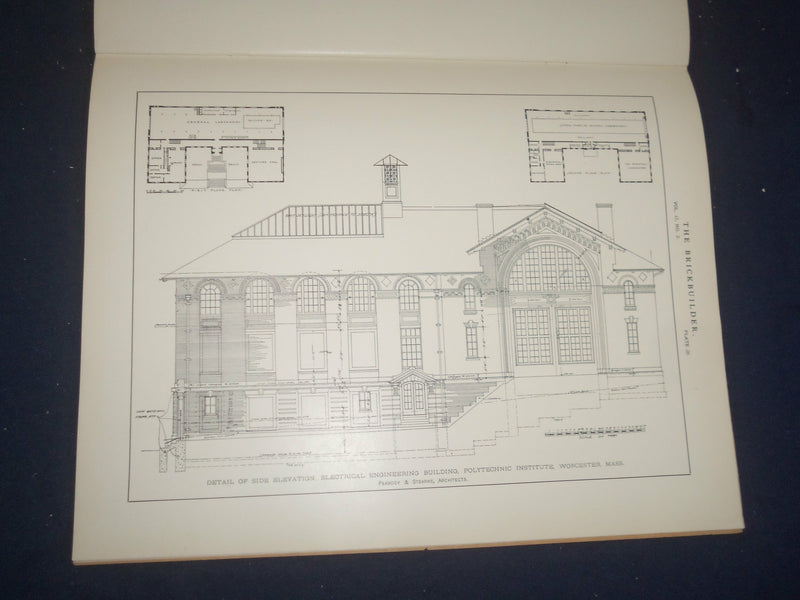 1908 FEBRUARY THE BRICKBUILDER MAGAZINE - AN ARCHITECTURAL MONTHLY - ST 258B