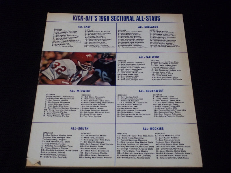 1968 KICK-OFF FOOTBALL YEARBOOK MAGAZINE - O.J. SIMPSON USC COVER - E 6325