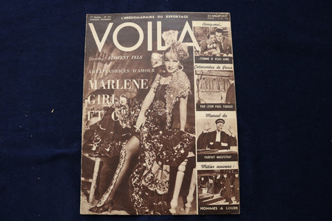 1937 JULY 23 VOILA MAGAZINE - MARLENE DIETRICH - FRENCH COVER - E 23771