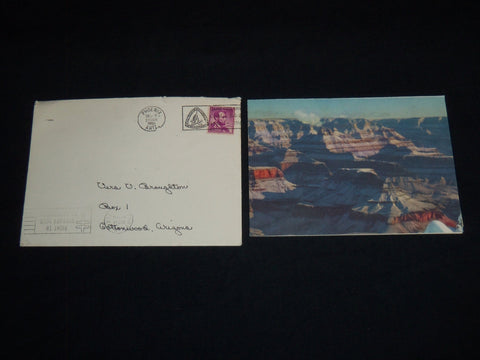 1960 GOVERNOR PAUL FANNIN - BARRY GOLDWATER X-MAS CARD & ENVELOPE - J 8803