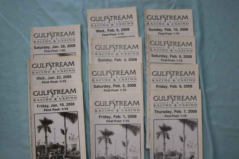 2008 GULF STREAM PARK HORSE RACING PROGRAMS - LOT OF 43 - VARIOUS DATES - O 3956