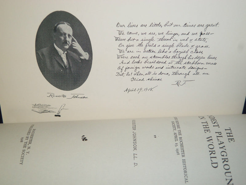 1918 THE GRANDEST PLAYGROUND IN THE WORLD BOOK BY ROSSITER JOHNSON - J 4563