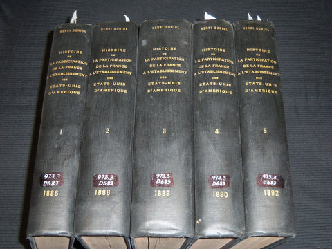1886-1892 HISTOIRE DE LA PARTICIPATION DE LA FRANCE DE ETATS LOT OF 5 - KD 1