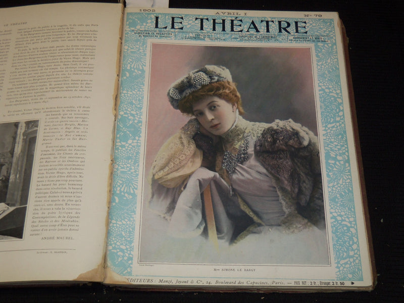 1902 JANUARY-JUNE LE THEATRE MAGAZINE BOUND VOLUME - 12 ISSUES - KD 2657C