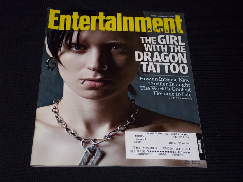2012 JANUARY 6 ENTERTAINMENT WEEKLY MAGAZINE - ROONEY MARA COVER - E 12365