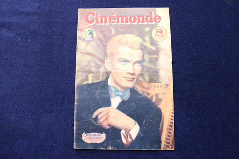 1948 JUNE 29 CINEMONDE MAGAZINE - JEAN MARAIS - ANNE JEFFREYS COVER - E 23917