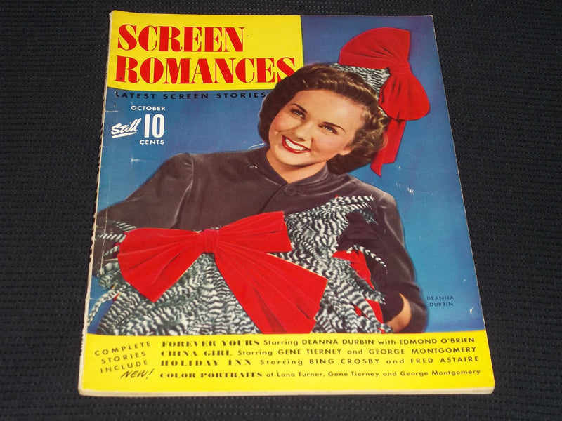 1942 OCTOBER SCREEN ROMANCES MAGAZINE - DEANNA DURBIN COVER - E 16558